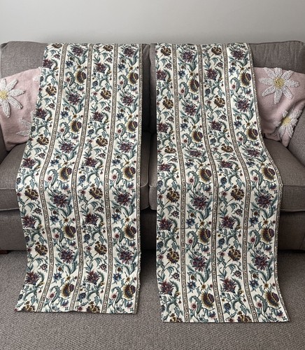 Vintage bunte blumen vorhänge - bunte,