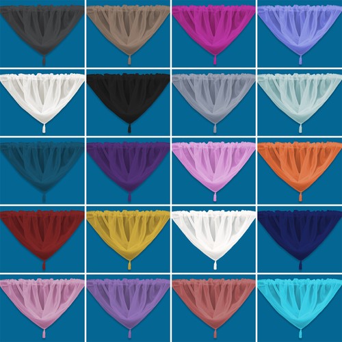 Uni tasseled voile swags - tasseled,