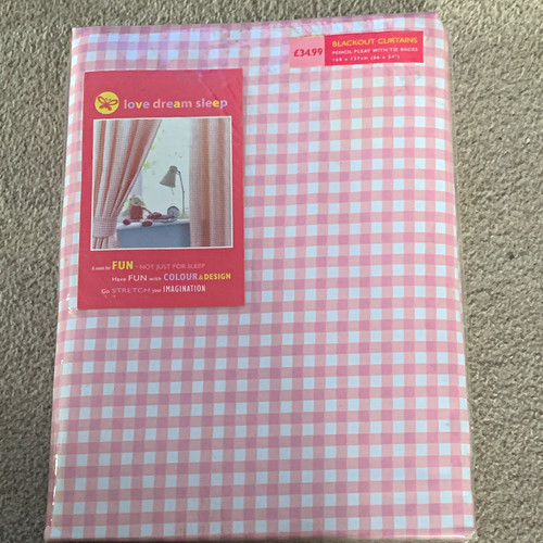 Dunelm rosa gingham - rosa,