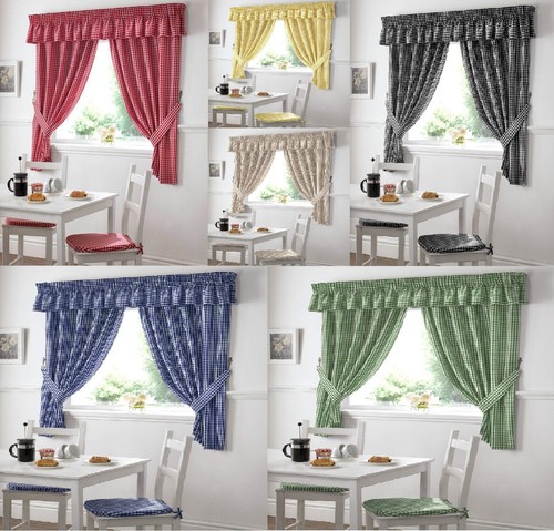 Gingham karierte vorhänge - gingham,