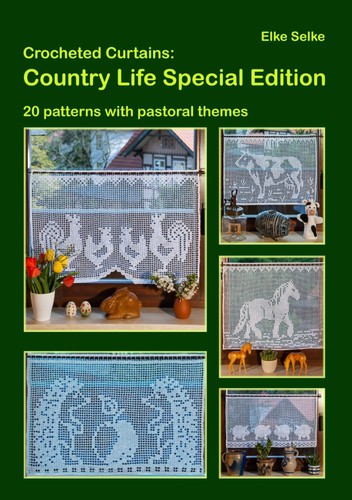 Crocheted curtains country - curtains:,
