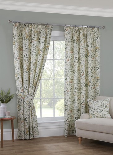 Floral pencil pleat - floral, vorhänge